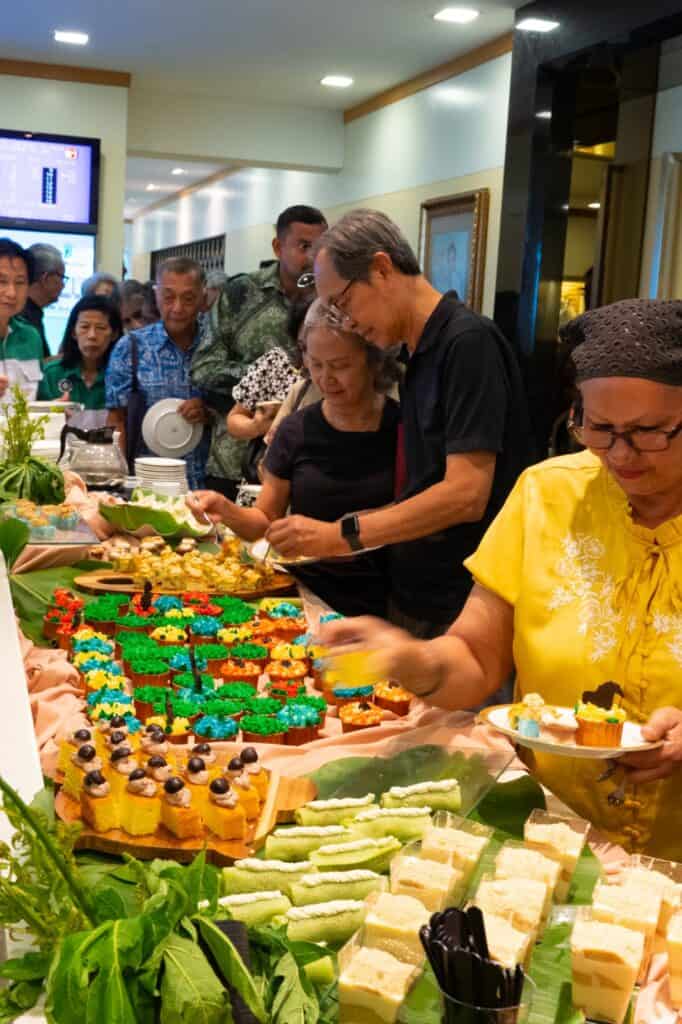 A colourful high tea spread at the Tan Sri V. Jeyaratnam Charity Day